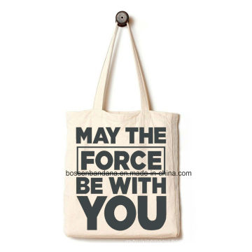 OEM Produce Customized Logo Printed Duty Natural Canvas Tote Beach Shopper Bag